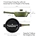 TIBORANG 8 in 1 Multipurpose 11 Inch 5 Quart Heat Indicator Nonstick Deep Frying Pan with Glass Lid,Steamed Grid,PFOA-Free,Dishwasher&Oven Safe,Works with All Stovetops (Olivedrab)