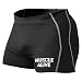 MUSCLE ALIVE Mens Bodybuilding Shorts Tights Polyester and Spandex Size L Black