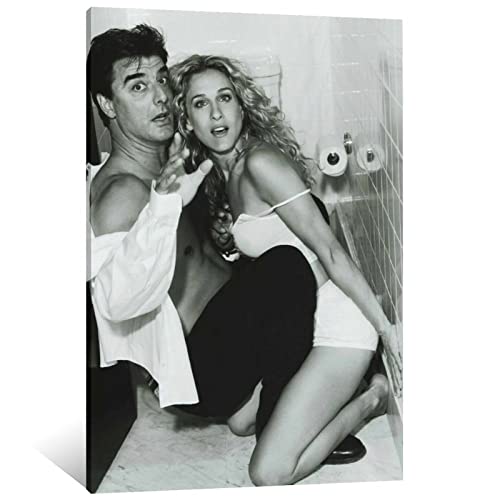 HHOOO Sex and The City Mr.Big Carrie Bradshaw Toilet Sex W Poster Decorative Painting Canvas Wall Art Living Room Posters Bedroom Painting 12x18inch(30x45cm)