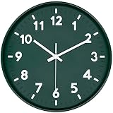 12 Inch 3D Number Modern Wall Clock,Round Bright Colorful Dial,Non Ticking Silent Quartz Battery Ope