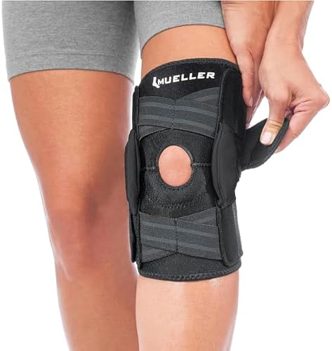 Sport Care Adustable Hinged Knee Brace ( Black, One Size)