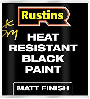 RUSTINS Heat Resistant Black Paint 500ml