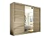 Produktbild Modernes Schwebetürenschrank Aston VI mit Spiegel, 250 x 215 x 58 cm, Kleiderschrank, Garderobe, Schlafzimmer, Schiebetürenschrank, Schlafzimmerschrank (Sonoma Eiche)