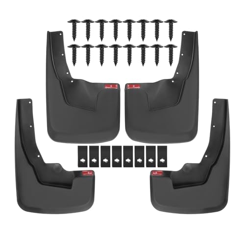 Image of Mud Flaps Splash Guards for 2019-2024 Dodge Ram 1500, No Drilling Required 4-Piece Front & Rear ABS Bendable Mud Guards, Truck Fender Accessories