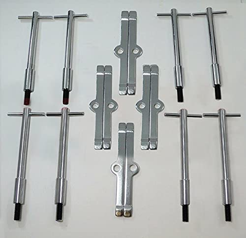Valve Cover T-Bar Set of W/Chrome Valve Spreaders Set of 8 Silver by RJSPHH - Used condition - US$22.99
