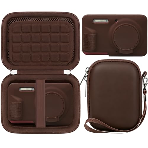 BOVKE Bundle Kit Case for KODAK PIXPRO FZ55 - Hard Carrying Storage Box with Silicone Protective Cover Travel Holder Bag with Soft Skin Case Sleeve Set for FZ55 Digital Camera & Accessories Brown
