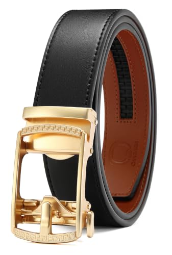 Image of CHAOREN Men's Leather Ratchet Belt - Customizable Fit (35mm)