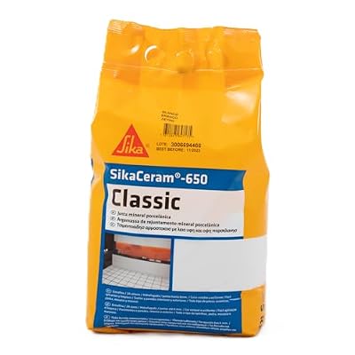 SIKA - Junta mineral porcelánica - SikaCeram-650 Classic - Blanco - 5kg