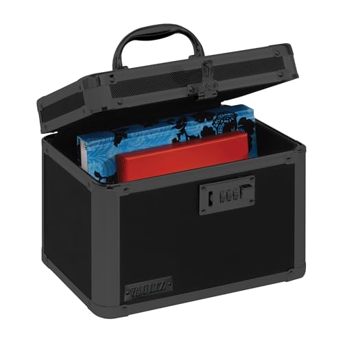 Vaultz Combination Lock Box - Pack of 1-10 x 7.25 x 7.75 Inch Standard Safe with Key and Combo Lock for Important Documents, Medicine & Money - Tactical Black Vaultz Combination Lock Box - Pack of 1-10 x 7.25 x 7.75 Inch Standard Safe with Key and Combo Lock for Important Documents, Medicine & Money - Tactical Black