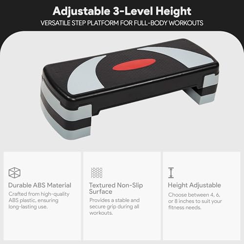 image for BalanceFrom Aerobic Step Platform Trainer with Adjustable 3-Level Rise