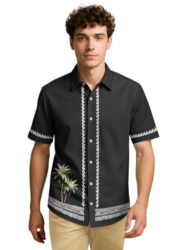 Image of BULLMER Trendy Regular Fit Cotton Blend Printed Casual Half Sleeve Shirt for Men | Stylish Mens Casual Shirts | Shirts for Men