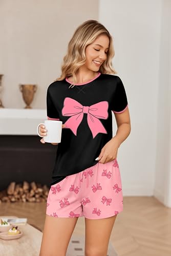 Image of Ekouaer Women Pajama Set Casual Short Set