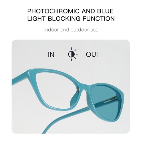Image of Cyxus Photochromic Glasses for Women with Blue Light Blocking 8192 | UV Protection,Eye Protection,Stylish Cat Eye Style,Ideal for Computer Screen Daily Wear