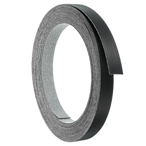 QUARKZMAN Nastro per Bordo in PVC 3/4 Pollice x 33ft Autoadesivo Finitura in Tintura con Nastro Preincollato ad Adesivo a Caldo per Riparazione Mobili Restauro Mobili, Nero