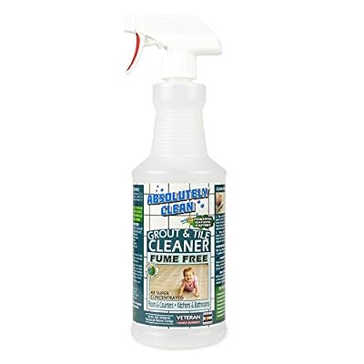 CLEAN GROUT FAST! - Professional Strength, Natural Enzyme Formula - Fast Acting, Fume Free - USA Made (32oz Cleans Up To 500 sq ft)