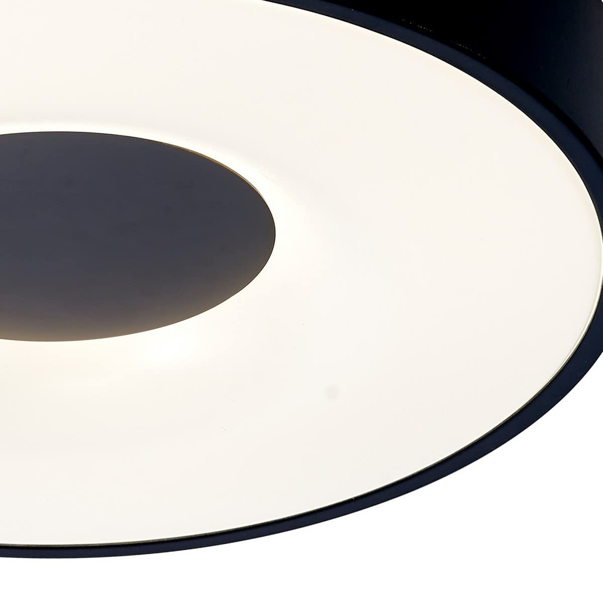 Plafón LED 56W COIN Dimable Mantra Negro Ø38 x 6.8cm altura con mando a distancia