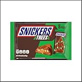 SNICKERS Trees Christmas Chocolate Candy Bars, Christmas Candy Individually Wrapped, 6 Ct