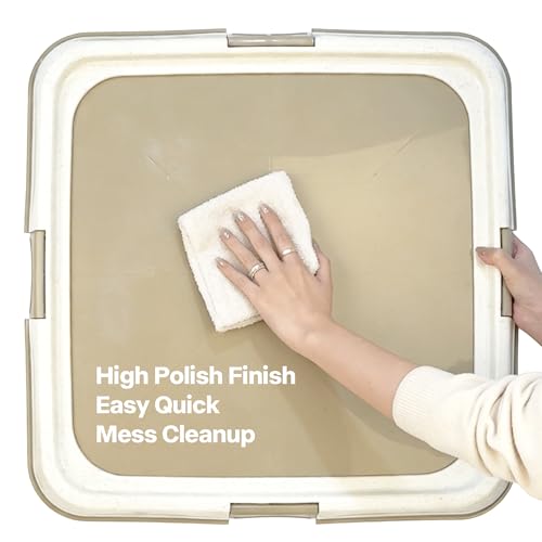 Image of Pawise Upgraded Dog Pee Pad Holder for Puppy, Puppy Pad Holder Tray, Pet Training Pee Pad, Indoor Potty Tray for Senior Dogs, Dog Toilet for Newborn Puppies, Includes 4 Pee Pads,23.5 inch x 23.5 inch
