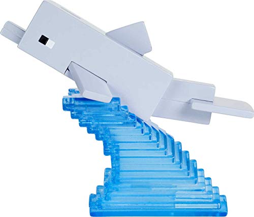 Minecraft Craft-A-Block Dolphin Figure, Authentic Pixelated Video-Game Characters, Action Toy To Create, Explore And Survive, Collectible Gift For Fans Age 6 Years And Older #TOP5