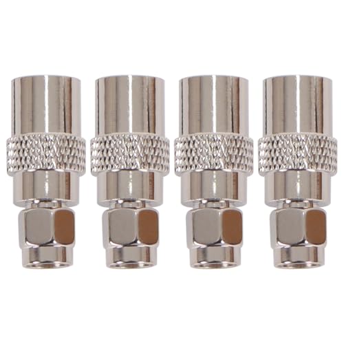 Image of Gurtt 4 pcs SMA Male to Female Coax TV Socket Adapter, 50 Ohm, SMA Male, for Antenna Router Radio CCTV Telecom