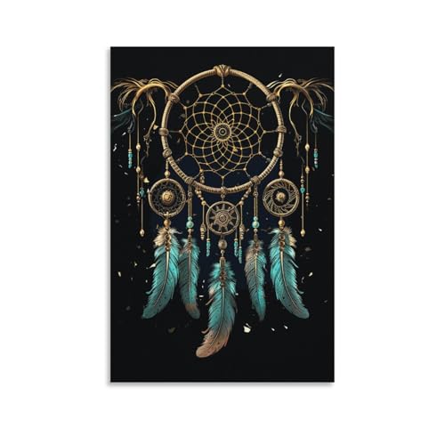 Attrape-rêves sombres déco murale 60x90 cm pour chambre à coucher zen
