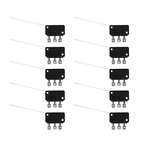 Micro Interruptor, 10 Uds., Botones de Aguja Larga, Máquina de Juego, Pin de Máquina de Garra, Aceptador de Monedas de Coche Oscilante, Kit Largo, Accesorios de Jardín de Hadas