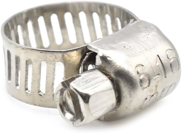 Interstate Pneumatics H580-6PK 1/4 Inch to 5/8 Inch Adjustable Stainless Steel Metal Band Radiator Hose Clamp - Pack of 6