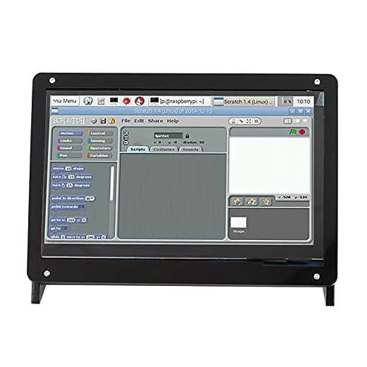 Tangxi per RaspberryPi Schermo, Display HDMI da 7 pollici 1024 * 600 touchscreen IPS con Staffa a Guscio per Raspberry Pi(Scocca staffa di plastica)