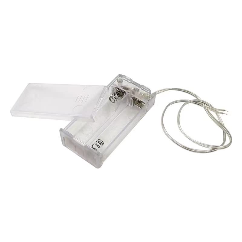 BKAEIMSTWR 8PCS 2AA Battery Holder and Screws,2 AA Battery Holder with Switch, 3V Battery Holder with Switch, 2X 1.5V AA Battery Holder and Switch for LED String Light DIY or Fixing