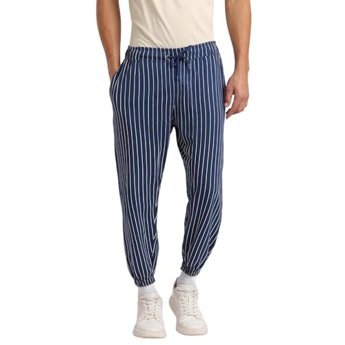 Pantalon de survêtement homme avec ceinture extensible NOBERO bleu marine XXL