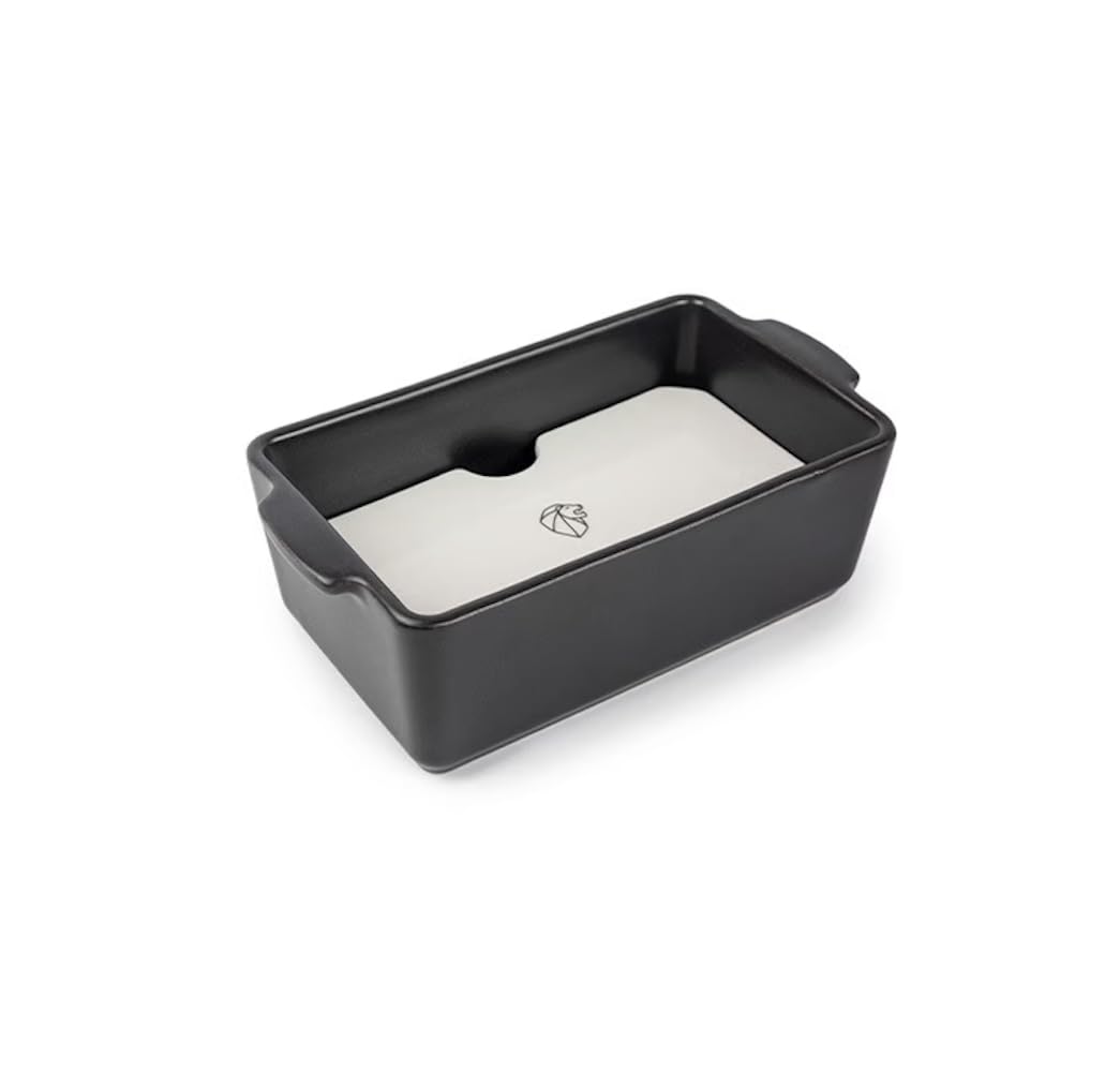 PEUGEOT - Terrine en Céramique avec Presse Appolia - 20 cm x 11 cm x 7,5 cm - Contenance : 0,65 L - Terrine Pour Foie Gras - Garanti 10 Ans - Fabrication Française - Coloris Ardoise