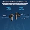 Anfier Audífonos traductores sin conexión M3 negro en tiempo real, dispositivo de traducción instantánea de idiomas 98% de alta precisión y respuesta rápida en 0,5 s, compatible con traducción de 144 #1