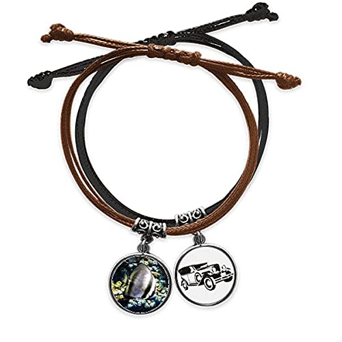 Bracelet poisson de mer en corde et cuir pour homme et femme