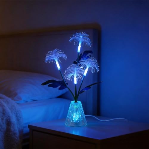 Image of Fiber Optic Firework Lamp, Color Changing Night Light Lamp for Bedroom Bar Coffee Shop Wedding Decor, Gifts for Women Mom Daughter Grandma Girlfriend Friend Birthday Christmas Valentines Mothers Day