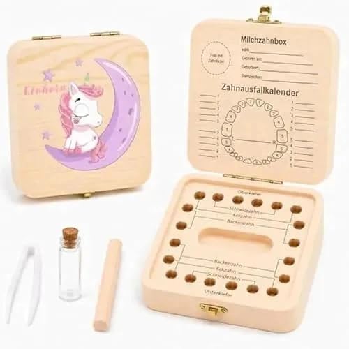 Sunshine smile Zahnfee Geschenke,Milchzahndose,Zahndose Milchzähne,Zahnbox für Milchzähne,Souvenir Box,Zahnbox aus Holz,Aufbewahrungsbox für Zähne