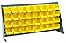 Quantum Storage Systems QBR-3619-210-32YL Ultra Bin Complete Bench Rack Package with 32 Ultra Bins, 36" x 8" x 19", Yellow