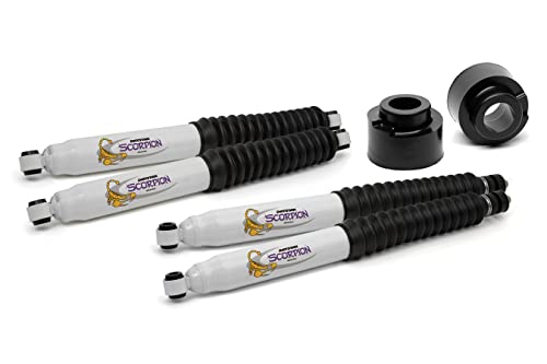 Daystar 2.5" Leveling Kit Front & Tuff Country Shocks Compatible with/Replacement for 2005-2019 Ford F250 4WD