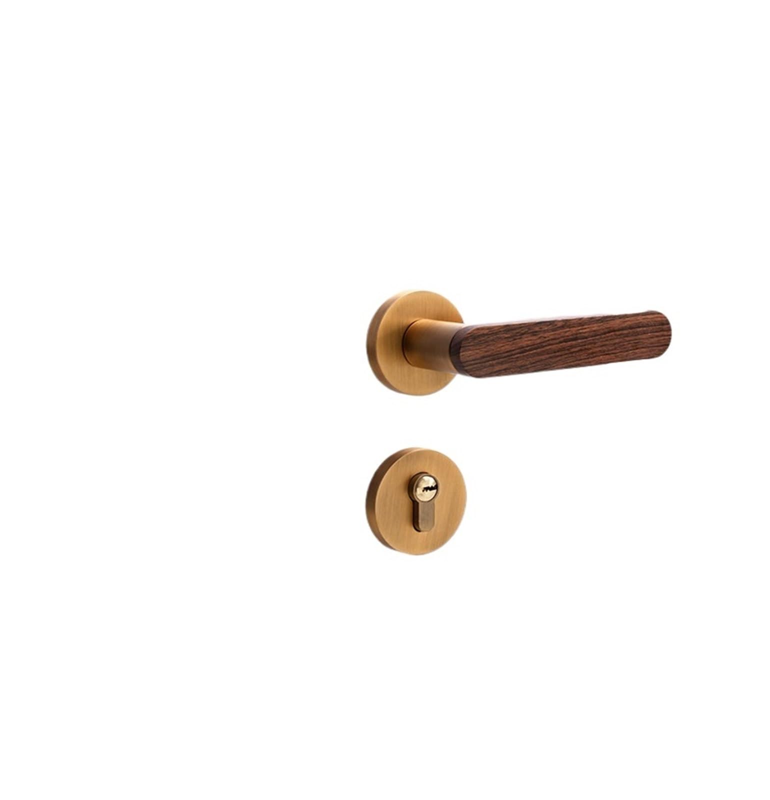 NYRXRYTCA Chinese Door Lock Indoor Bedroom Door Lock Household Wooden Door Lock Split Magnetic Silent Door Lock(F15 036 yellow 5845 magnetic)