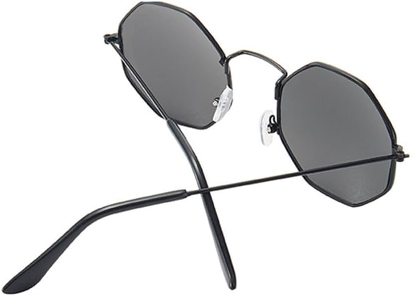 New 2025 Polygon Creative transparent Ocean Lens Sunglasses Octagonal Sunglasses Metal Frame