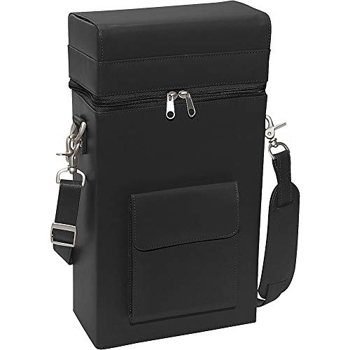 Royce Leather Connoisseur Wine Carrier-Black #TOP9