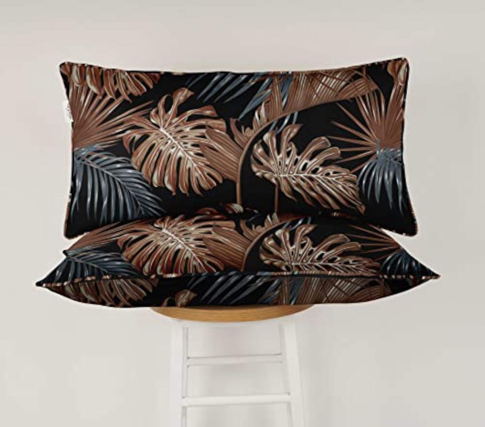 Indoor/Outdoor Polyester Lumbar Pillow Cover Set of 2