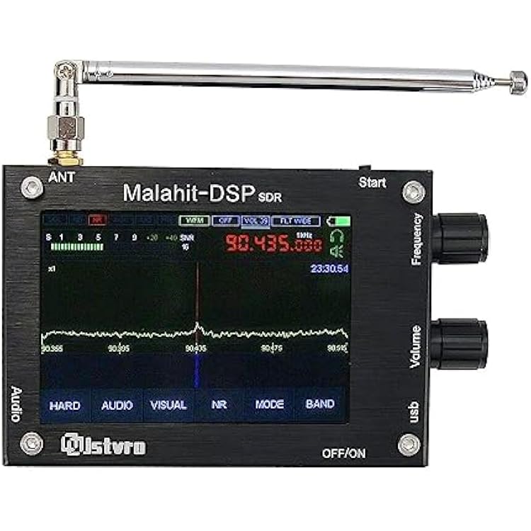 50KHz-2GHz 3.5Inch LED Receiver Malahit SDR DSP Software Radio Registered Edition Radio Bulit-in Speaker