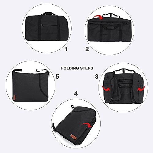 80L Duffle Bag For Men Travel, Large Trave Duffle Bag With Shoe Compartment For Men Women, Foldable Duffle Bag For Traveling, Gym Bag, Waterproof & Tear-Resistant, Black #TOP4