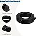 PATIKIL Bore 35mm Double Split Shaft Collar 57mm OD 15mm Thickness, 2 Pack 45#Carbon Steel Locking Collar Clamp Style with Set Screw for Machine Tools Industry, Black