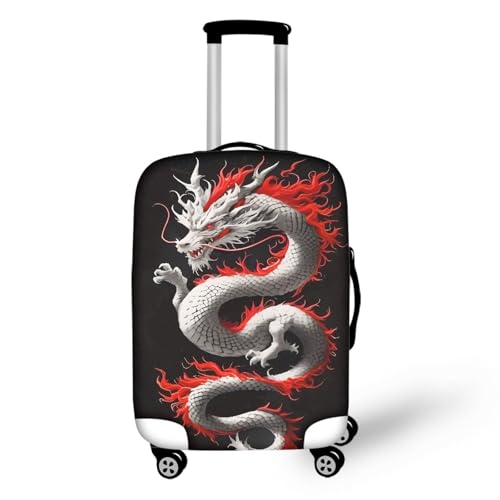 Image of Mumeson Travel Luggage Protection - Elastic Dragon Suitcase Case Covers Fit 18-21 Inch Easy to Install