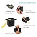 KATOOM 30pcs Graduation Sweet Boxes,6CM*6CM Doctoral Cap Shaped Gift Box Black Graduation Celebration Treat Sweet Biscuit Chocolate Box with Yellow Tassel for Ceremony Party