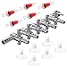 Pawfly 5-Way Aquarium Air Flow Control Lever Valve Distributor Splitter Pump Accessories Set with 5 Check Valves & 6 Suction Cups for Fish Tank