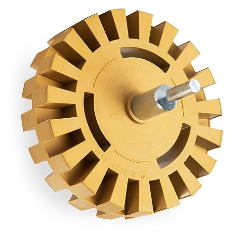 Eraser wheel drill attachment close-up