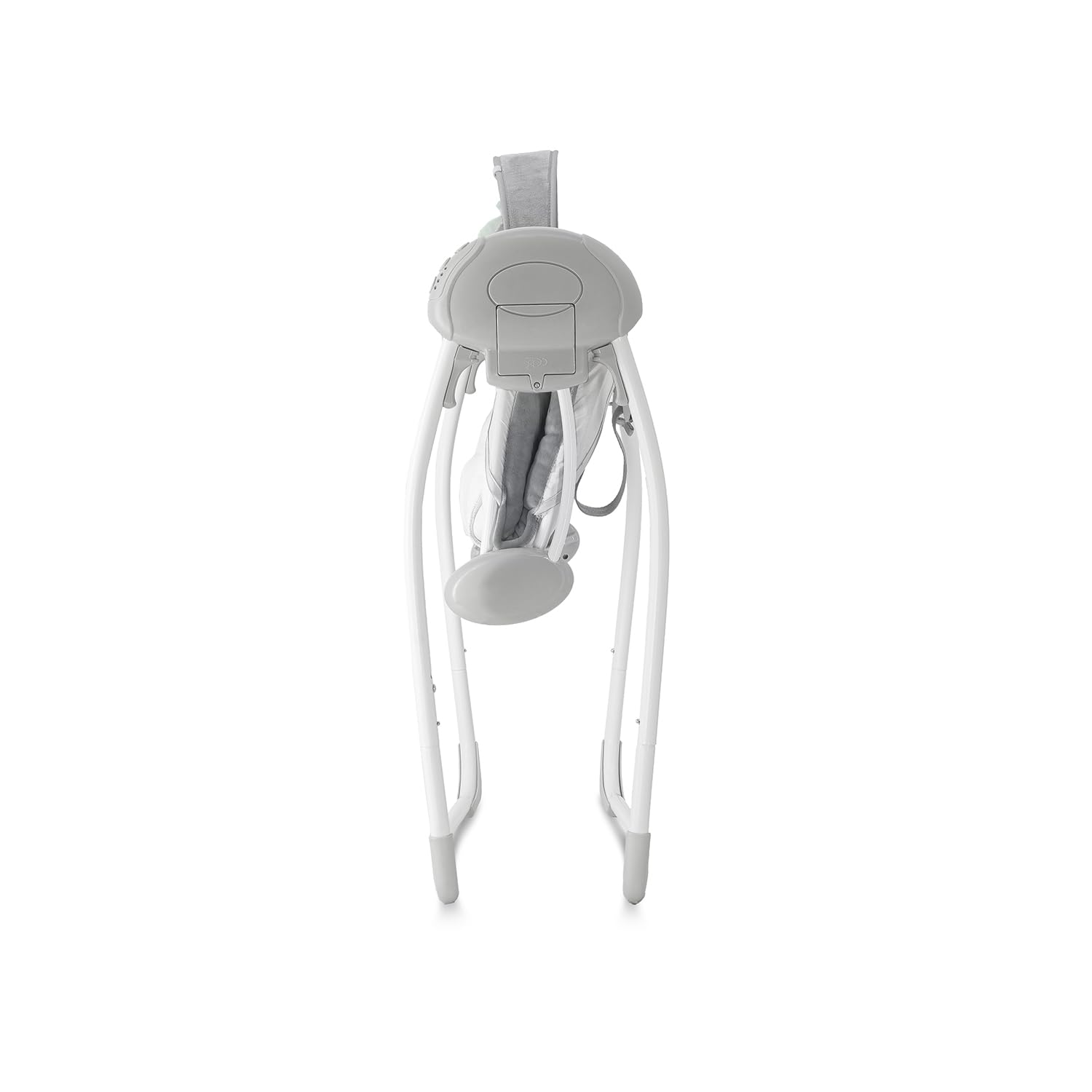 Sdraietta a dondolo MoMi LISS per neonati fino a 9 kg, pieghevole, a batteria o rete con USB, cinture 5 punti, barra con giocattoli, 6 melodie, timer, 5 velocità di oscillazione