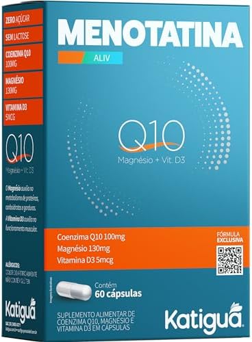Katiguá, Menotatina Q10, Magnésio + Vitamina D3, Sem sabor, 60 Cá...